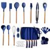 31pcs Kitchen Utensils Set Heat Resistant Cookware Wooden Handle Silicone Kitchen Cooking Utensils