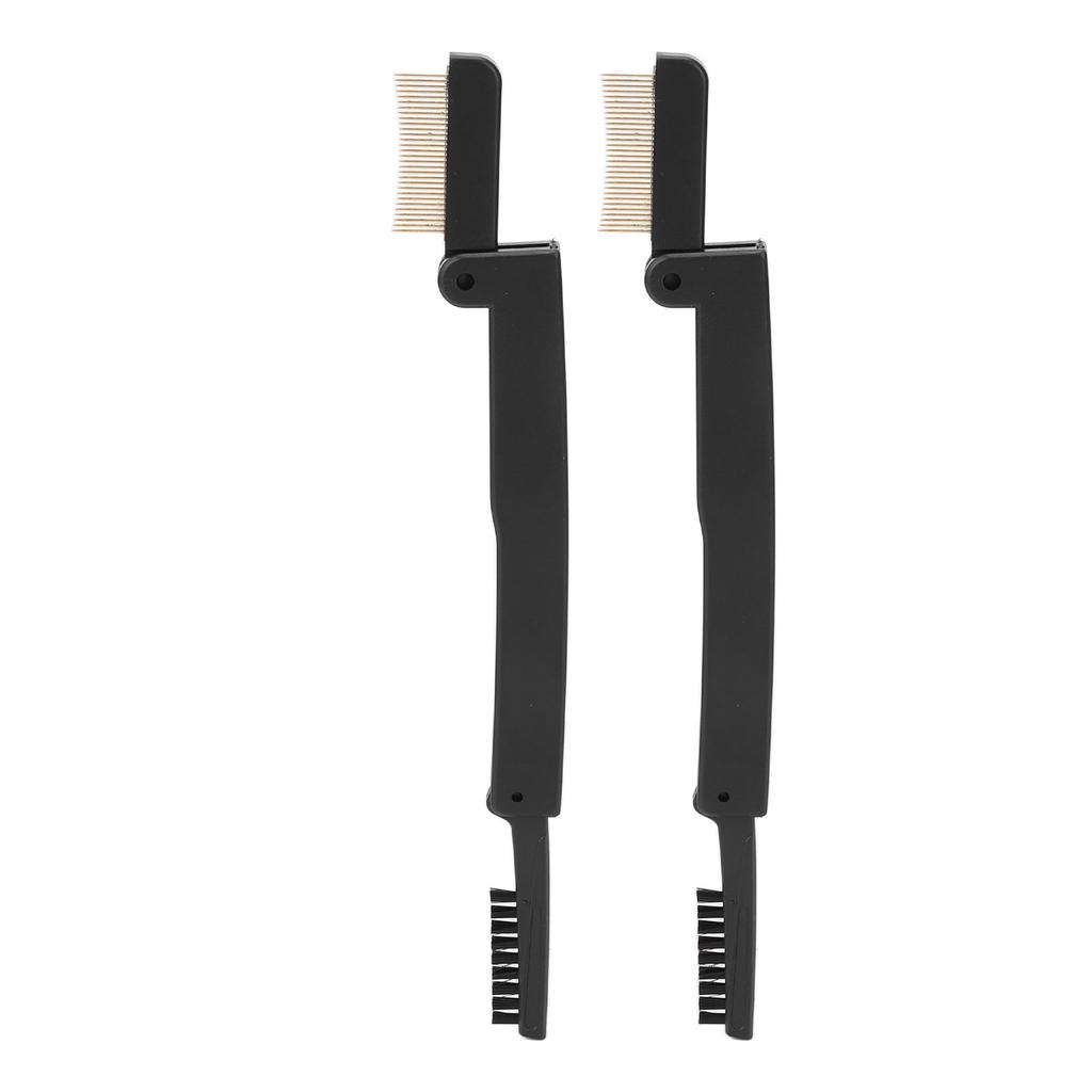2 buc. Pliabil Pieptene pentru Gene și Sprâncene Metalic Portabil Dinti Dublă Față Perie pentru Îngrijirea Sprâncenelor