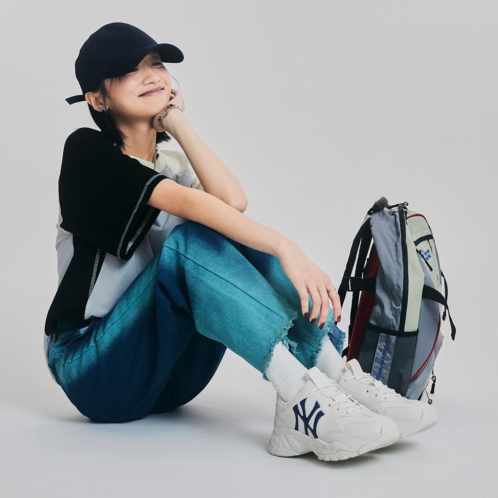 New MLB Big Ball Chunky 3D New York Yankees Low Top Chunky Sneakers Unisex White 3ASHBCW3N-50WHS