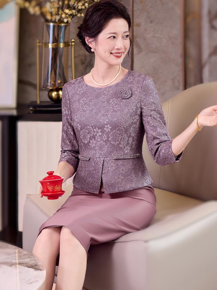 Elegant 2025 Purple Mother-of-the-Bride Dress for Daily Wear