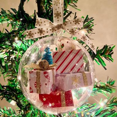 Transparent Ball Christmas Gift Ornament Mini Packages Clear Ornaments Ball  Party