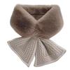 Casual Solid Color Winter Neck Warmer Faux Rabbit Fur Thicken Plush Scarf Neck Warmer Elegant Shawl Outdoor Wear