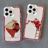 Coques de téléphone transparentes de luxe dessin animé Noël pour IPhone 11 12 13 Pro Max 14 15 Pro Max Plus X XR XS Simple Père Noël Coque transparente