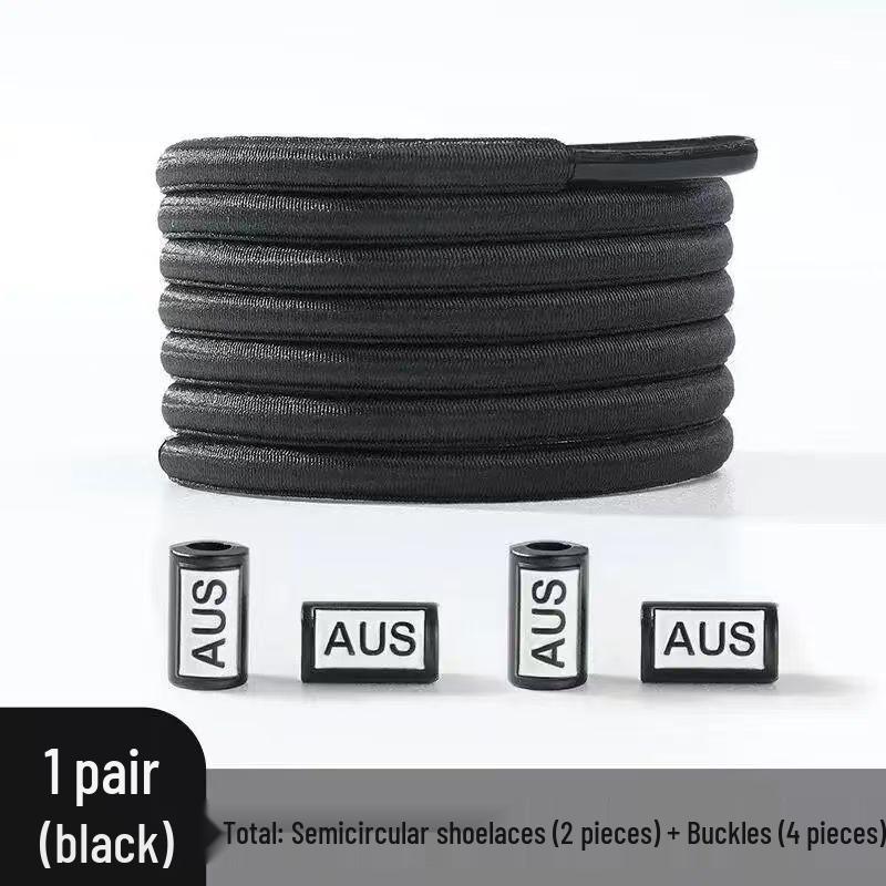 Elastische Schnürsenkel ohne Binden mit Metallschnalle - Einfache Faule Schnürsenkel AUS