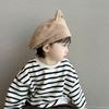 Flat Top Cat Ear Beret Cute Duck Tongue Cap Kawaii Baby Corduroy Beret  Spring Autumn