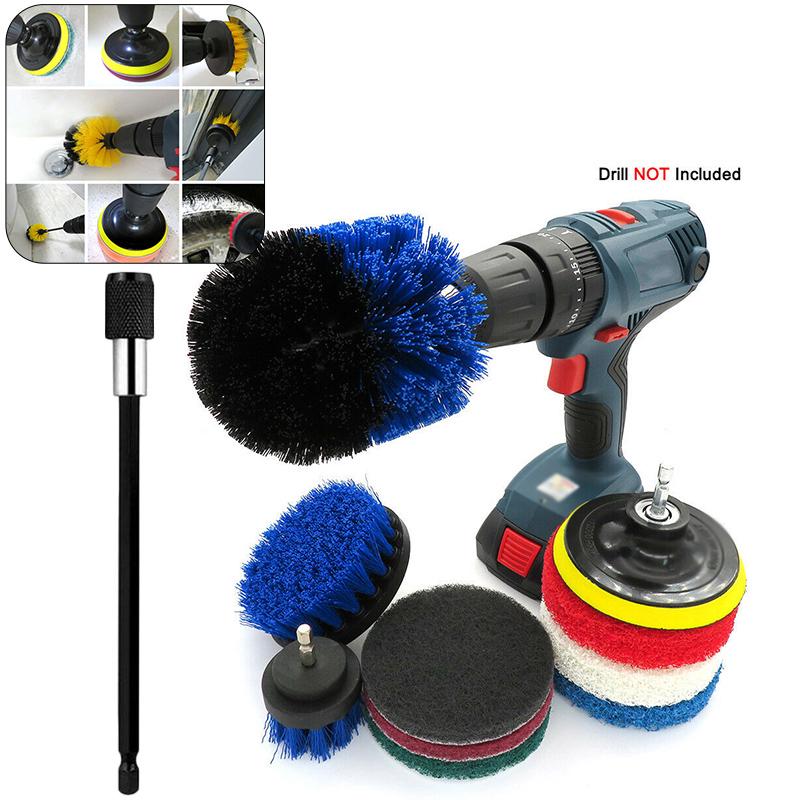 Buy 11 Pcs Drill Brush Attachment Drill Brushes Brush For Car Carpet