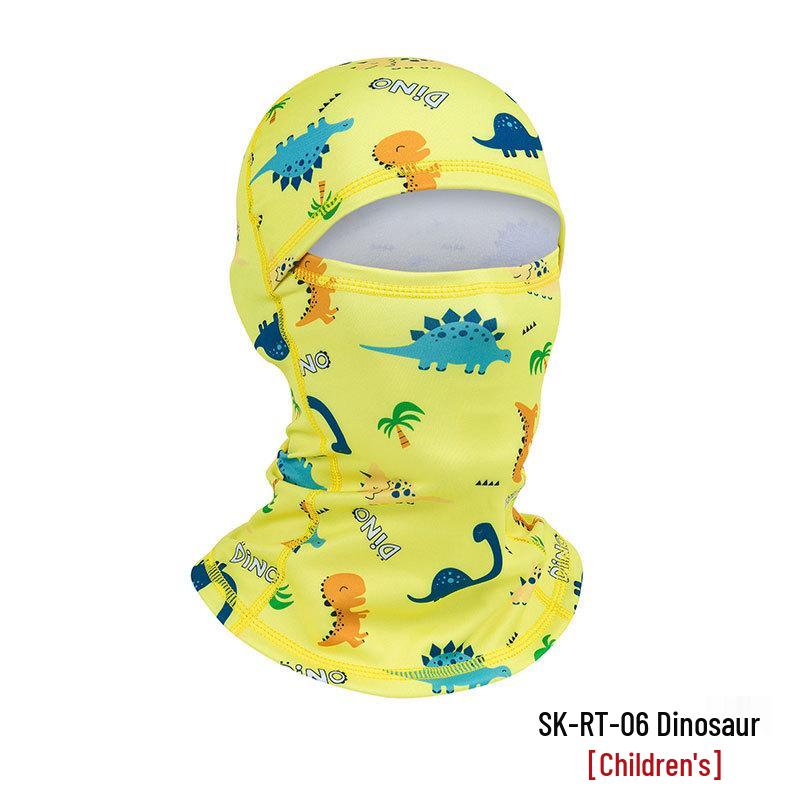 Winter Parent-Child Ski Mask with Windproof Neck Protection, Lined Hood, and Integrated Cycling Headwear
