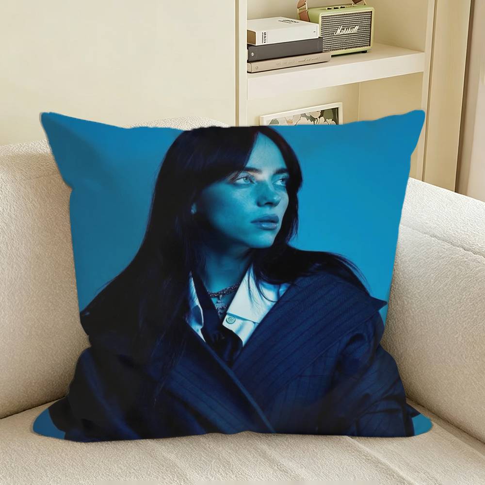 Album CoverS BBillieS EEilish Patten Square Sofa Pillow Cover Solid Color Living Room Home Decor Cushion Case