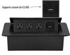 Hidden Pop-up Desktop Power and USB Charging Socket for Conference Tables (US Standard)
