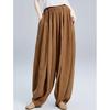 SuperAen Japan Style Literary Solid Color Simple Linen Long Pants Women's Spring New Loose Casual Oversize Pants