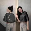 European-Style Women's Gray Short-Sleeve T-Shirt: High-End Summer 2025 White Loose-Fit Pure Cotton Fashion Top