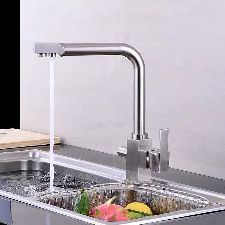 Gold Filter Kitchen Faucet Drinking Water Single Hole Black Hot and cold Pure Water Sinks Deck Mounted Mixer Taps White