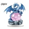 Exquisite Fantasy Creature Model Dragon Acrylic Statue, Gothic Tabletop Figurine, Mythical Colorful Winged Art Desktop Ornament for Office Bedroom