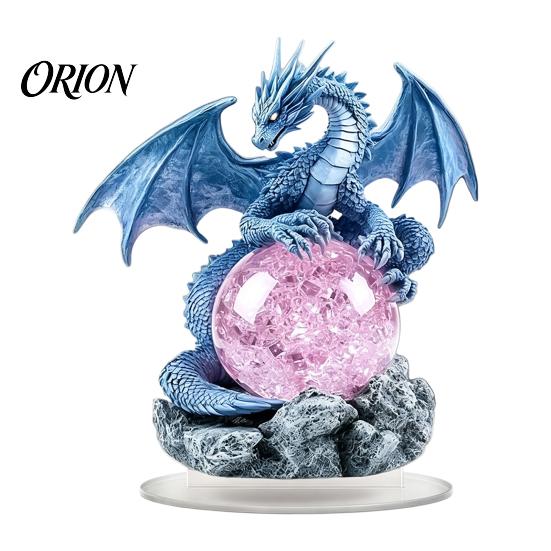 Exquisite Fantasy Creature Model Dragon Acrylic Statue, Gothic Tabletop Figurine, Mythical Colorful Winged Art Desktop Ornament for Office Bedroom