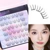 6/10 Rows Natural Manga False Eyelashes Korean Reusable Eyelashes Extension Individual Lashes Clusters Glue/No Glue Style