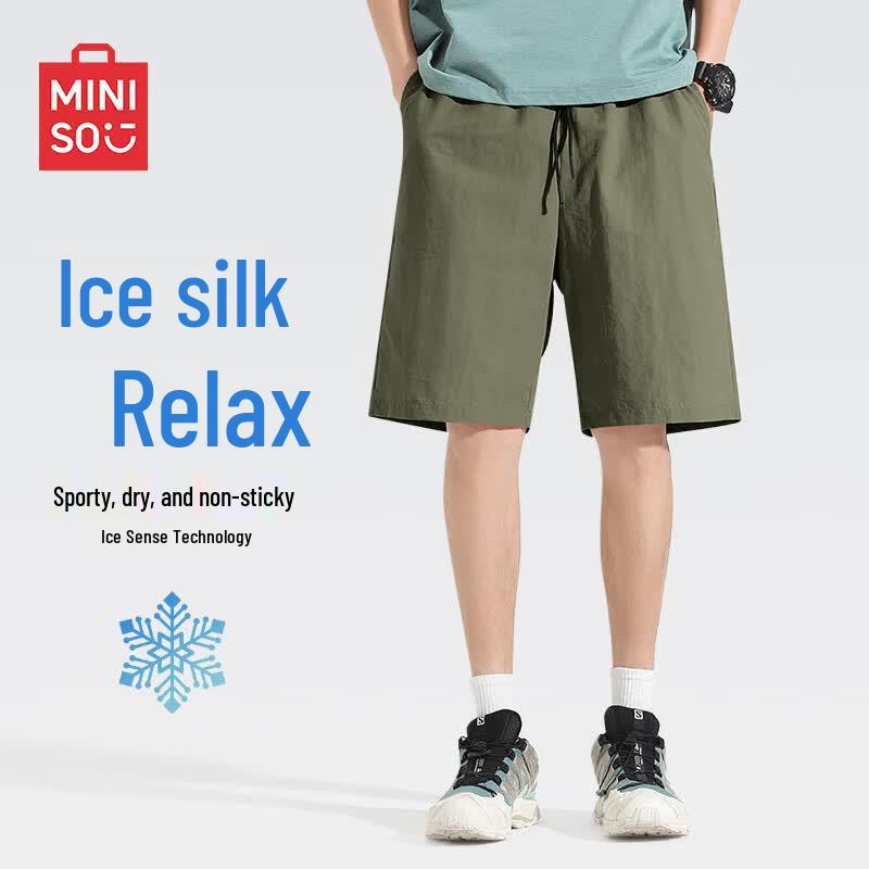 MINISO Men s Quick-Dry American Style Casual Summer Shorts M