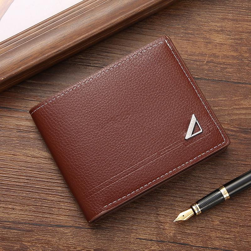 

Men s Fashionable Large Capacity Leather Wallet - Youth Business Casual Style коричневый