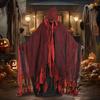Halloween Hooded Cloak Medieval Renaissance Gothic Wizard Cape with Hood Scary Grim Reaper Cosplay Costume for Men Women