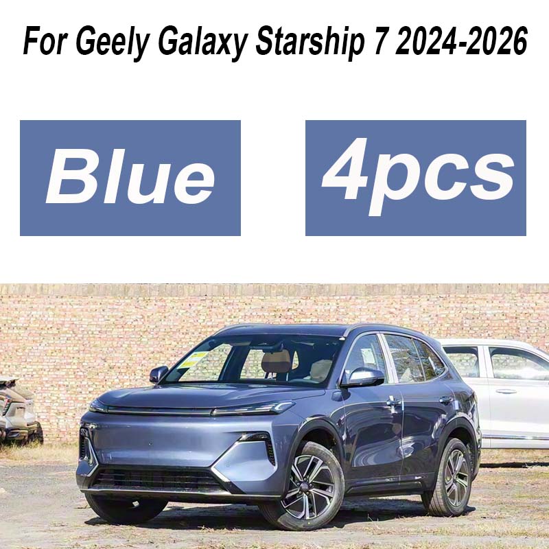 Para Geely Galaxy Starship 7 EM-i Accesorios 2024-2026 4 Piezas Guardabarros Delanteros Pintados Protectores contra Salpicaduras Extensiones de Guardabarros Accesorios para Coche