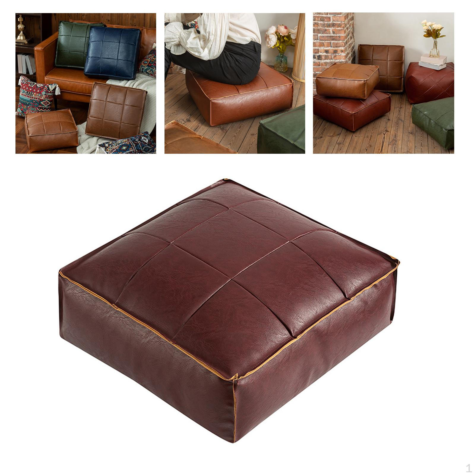 

Табурет для ног Марокко Османский чехол Пуф Подставка для ног Подушка сиденья из искусственной кожи ручной работы