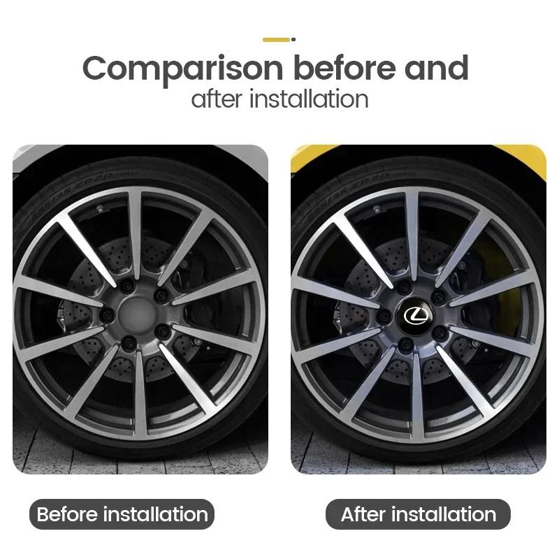 4pcs Car Wheel Center Hub Caps Sticker Auto Emblem Wheel Center Cap For Lexus RX350 IS250 IS200 GS300 LX570 RC350 UX250h ES350 AEI1