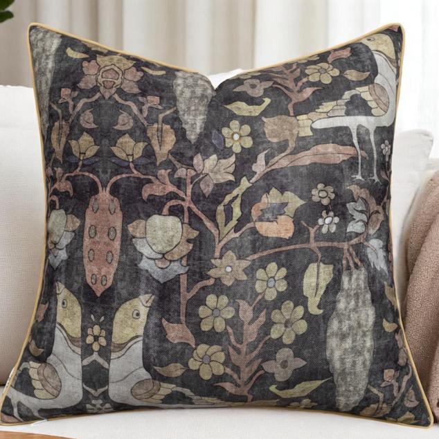 

Eurasia Decor Chirpy Printed Decorative Cushion Cover – Cotton Blend 45 cms x 45 cms (Pack of 1) чёрный