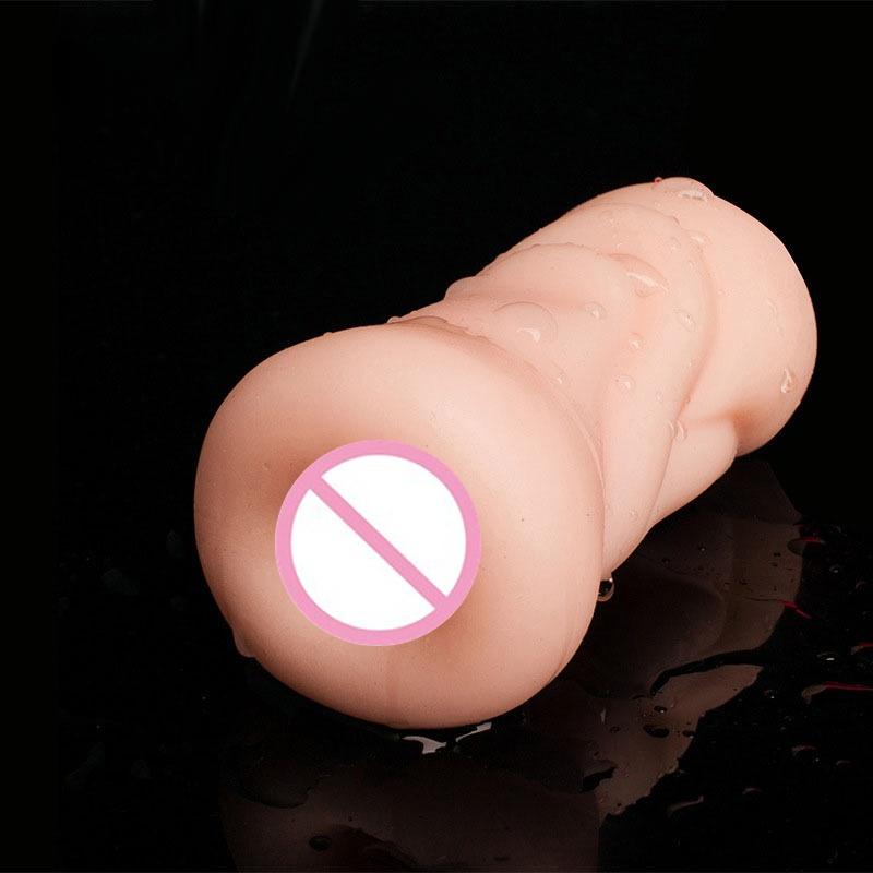Promotion Realistic Aircraft Cup Pocket Pussy Soft Silicone Stroker with 3 Textured Channels  Pleasure Sex Toy for Men