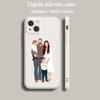 Luxus Farb-Handyhülle Für iPhone 15 14 13 12 mini 11 Pro Max XS X XR SE 7 8 Plus Silikon Beige Hülle Baby Mädchen Mutter Familie