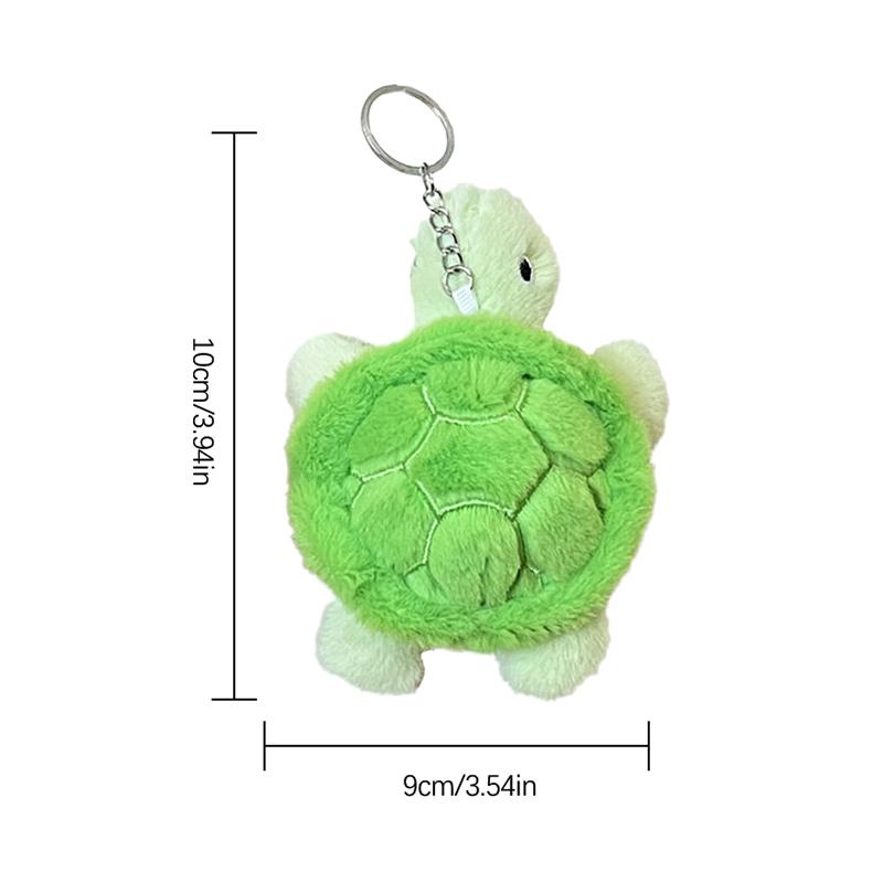 Little Turtle Plush Doll Keychain Toys Soft Cute Cartoon Tortoise Car Keyrings Fill Dolls Bag Pendant Couple Pendant Toys Gifts