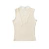 Lace V-Neck Ribbed Cotton Camisole: High-Elastic Slimming Tank for Spring/Summer 2025