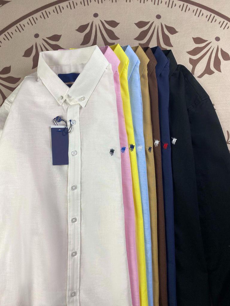 RL Ralph Lauren Dámské lněné polo tričko s logem Little Pony - Dlouhý rukáv, Vyšívané, Ochrana proti slunci, Jaro/Podzim.