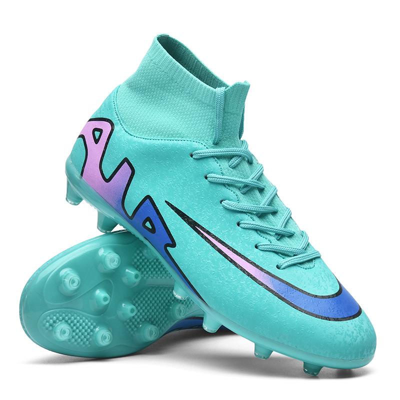A 2025 high-top football shoe AG long nail TF broken nail youth male student training competition sports shoes
