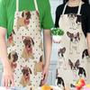 1 Pcs Cotton Linen BullDog Dog Print Kitchen Aprons Unisex Dinner Party Cooking Bib Funny Pinafore Cleaning Apron
