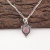 Natural Purple Cat's Eye Gemstone 925 Stamped Silver Jewelry Handcrafted Pendant PP-39-50