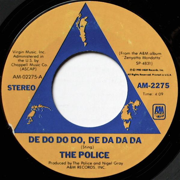 

7inch Record POLICE De Do Do Do De Da Da Da Friends AM2275 AM 1980 US Rock Used
