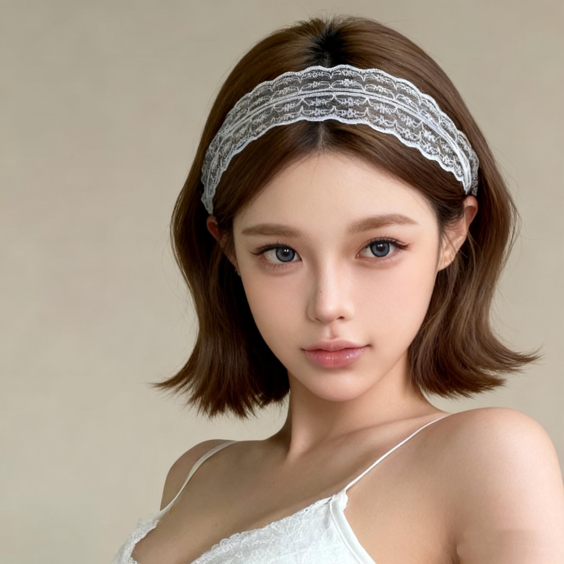 

Лолита Белая Кружевная Повязка на Голову с Бантом - Французский Ретро Сладкий Придворный Стиль Аксессуар для Волос