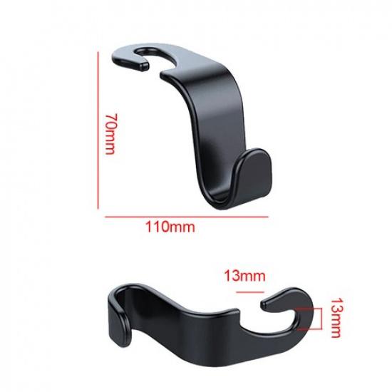 2pcs Car Seat Hook Rear Hanging Bag Holder Storage Bag Wallet Storage Hooks
