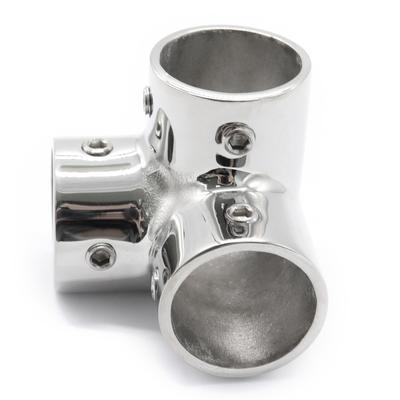 Raccord de main courante de bateau, coude d'angle à 3 voies, tube de 25 mm, pièces de bateau, accessoires, quincaillerie marine