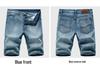 Men's Light Blue Casual Elastic Denim Shorts