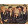 Retro Kraft Paper Wall Poster: Hunter X Hunter Japanese Anime Art for Bar & Cafe Decor