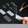 5/50pcs Handmade DIY Transparent Keychains Blank Bookmark Material Acrylic Transparent Bottom Panel Pendants