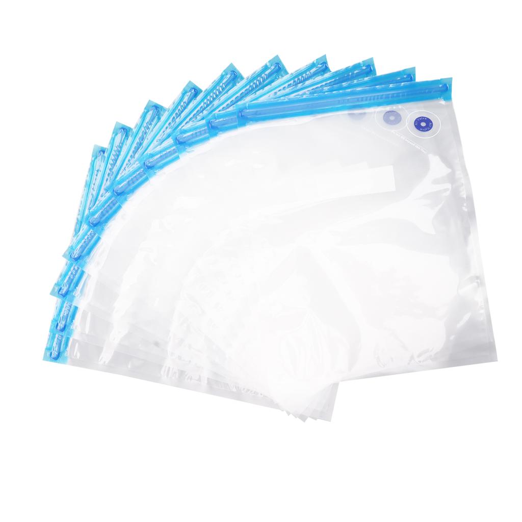 10Pcs Food Vacuum Bag Odorless Space Saving Vacuum Sler Bag with Pump for Home Supermarket