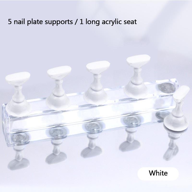 NEW 5pcs Magnetic Nail Stand Nail Display Tips Nail Polish Holder Stand Sample Nails Display Tools MJZSJ03