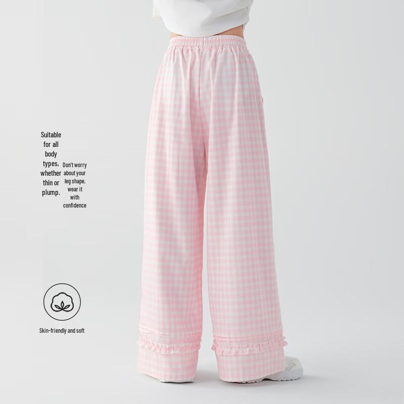 Disney Girls' 2025 Plaid Lightweight Summer Pants