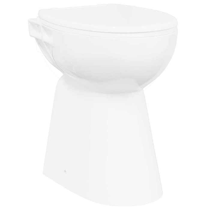 VidaXL Toilette Haute sans Bord avec Fermeture Douce Cuvette WC Siège de Toilette Salle de Bain Maison Intérieur 7 cm 145779