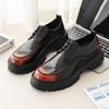 Men'S Business Derby Shoes Trendy Mens Lace-Up Thick Sole Heightened Shoe Men Leather Casual Shoes