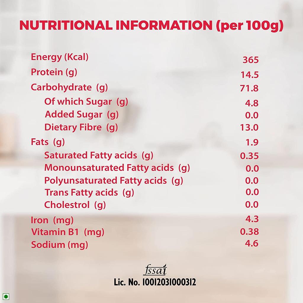 Ashirvaad Atta with Multigrains, 5kg Pack, The High Fibre Atta