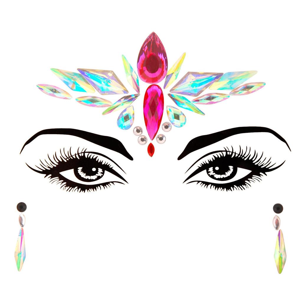 Crystal Tattoo Sticker Glitter Eyeliner Eyebrow Makeup Face Eyes Diamond Temporary Tattoo Rock Rhinestone 3D Eyeliner Stickers