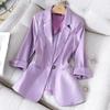 Acetate Suit Jacket Women's Three-quarter Sleeve Casual Spring and Autumn Suit Short Thin