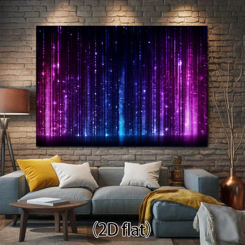 2D planar banner, 1 piece of a dazzling purple and blue stage-themed background, party banner, home decoration